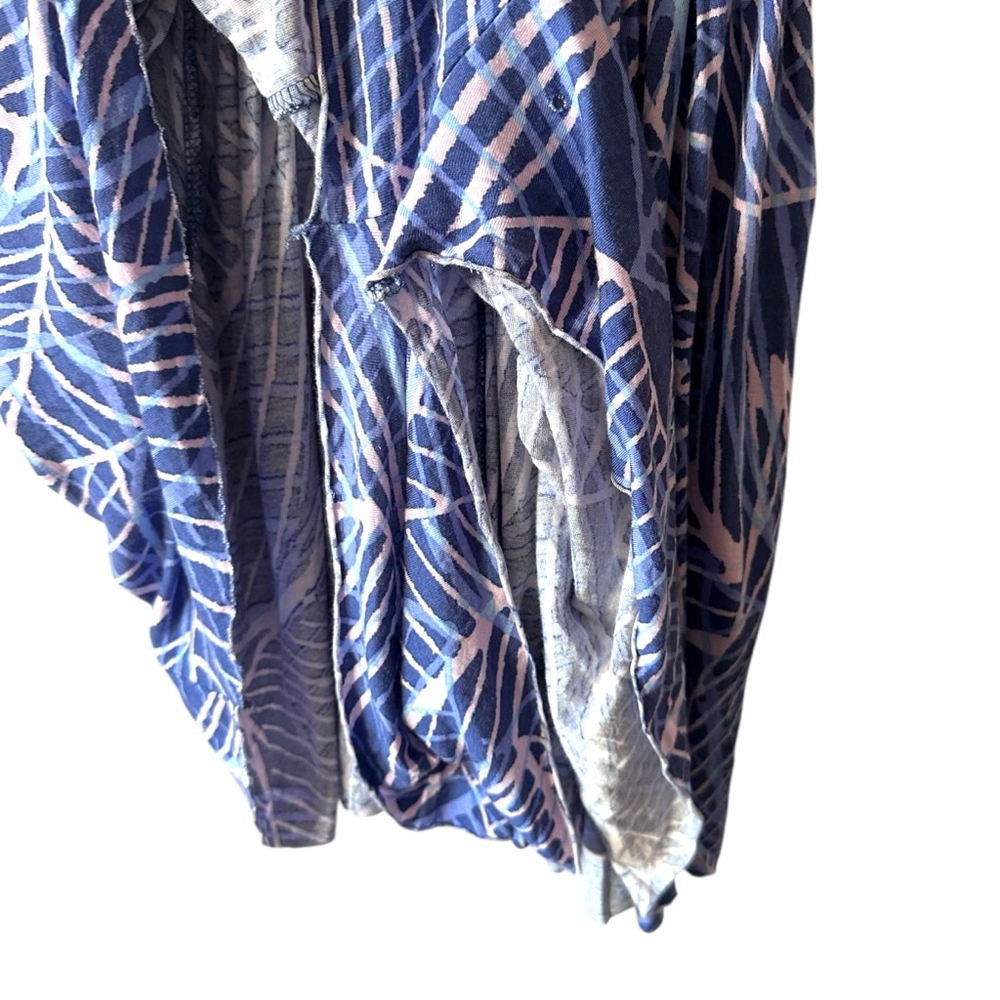 Kimchi Blue Blue Leaf Print Strappy Skater Romper Size L - Picture 6 of 11